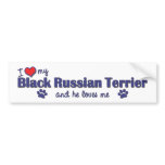 I Love My Black Russian Terrier (Male Dog) bumper stickers