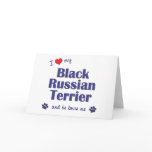 I Love My Black Russian Terrier (Male Dog) cards