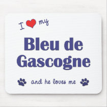 I Love My Bleu de Gascogne (Male Dog) Mousepad