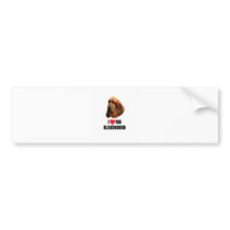 I Love My Bloodhound Bumper Sticker