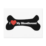 I Love My Bloodhound - Dog Bone postcards