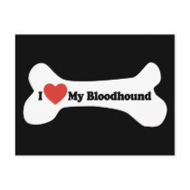 I Love My Bloodhound - Dog Bone Post Cards