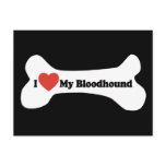 I Love My Bloodhound - Dog Bone postcards