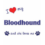 I Love My Bloodhound (Female Dog) t-shirts