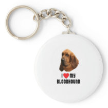 I Love My Bloodhound Key Chain