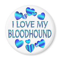 I Love My Bloodhound Fridge Magnets