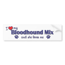 I Love My Bloodhound Mix (Female Dog) Bumper Sticker