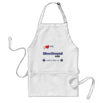 I Love My Bloodhound Mix (Male Dog) Apron