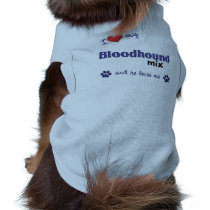 I Love My Bloodhound Mix (Male Dog) Doggie Tee