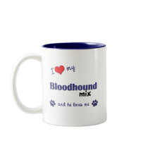 I Love My Bloodhound Mix (Male Dog) Mug