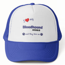 I Love My Bloodhound Mixes (Multiple Dogs) Hat