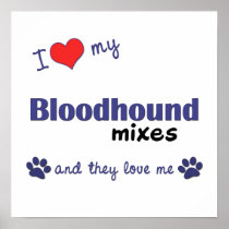 I Love My Bloodhound Mixes (Multiple Dogs) Poster