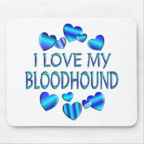 I Love My Bloodhound Mouse Pad