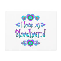 I Love My Bloodhound Postcard