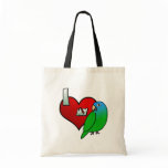 I Love my Blue Crowned Conure bags
