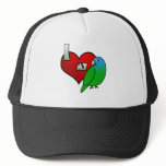 I Love my Blue Crowned Conure hats
