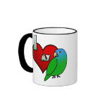 I Love my Blue Crowned Conure mugs
