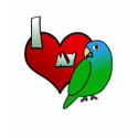 I Love my Blue Crowned Conure t-shirts