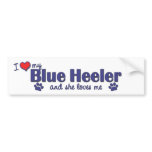 I Love My Blue Heeler (Female Dog) bumper stickers