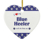 I Love My Blue Heeler (Female Dog) ornaments