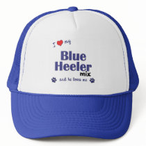 I Love My Blue Heeler Mix (Male Dog) Mesh Hats