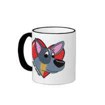 I Love my Blue Heeler Mug (Cartoon)