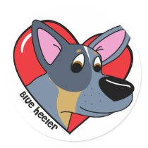 I Love my Blue Heeler Stickers