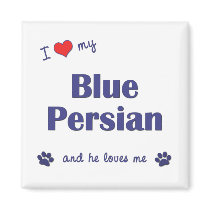 I Love My Blue Persian (Male Cat) Magnet