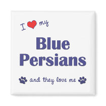 I Love My Blue Persians (Multiple Cats) Fridge Magnets