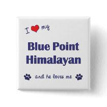 I Love My Blue Point Himalayan (Male Cat) Pinback Button