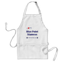 I Love My Blue Point Siamese (Female Cat) Aprons