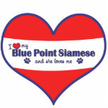 I Love My Blue Point Siamese (Female Cat) Cut Outs