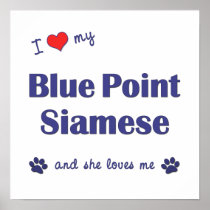 I Love My Blue Point Siamese (Female Cat) Posters