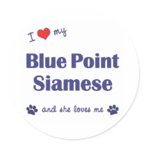 I Love My Blue Point Siamese (Female Cat) Sticker