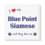 I Love My Blue Point Siamese (Multiple Cats) magnets