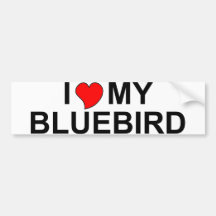 I Love My Bluebird Bumper Stickers