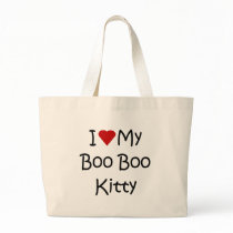 I Love My Boo Boo Kitty Tote Bags