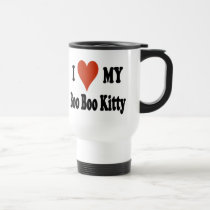 I Love My Boo Boo Kitty Travel Mug mugs