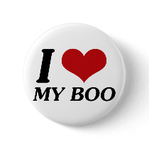 I Love My Boo (Heart) Buttons