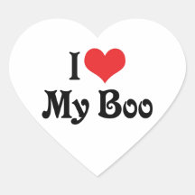 I Love My Boo Sticker