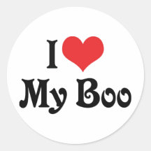 I Love My Boo Stickers