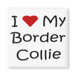 I Love My Border Collie Dog Lover Gifts Refrigerator Magnet