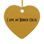I love my border collie ornament