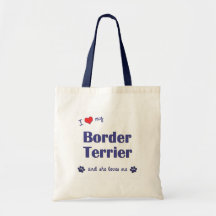 I Love My Border Terrier (Female Dog) Canvas Bag
