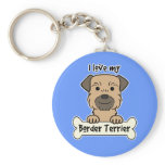 I Love My Border Terrier Keychains