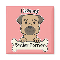 I Love My Border Terrier Magnet