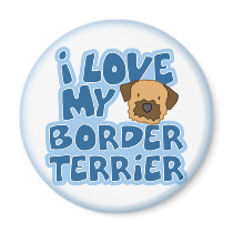 I Love My Border Terrier Magnet