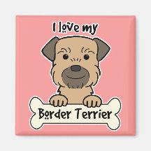 I Love My Border Terrier Magnet