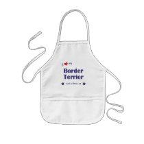 I Love My Border Terrier (Male Dog) Aprons