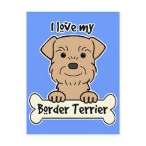 I Love My Border Terrier Post Cards